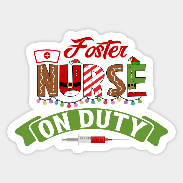 Funny Nurse Life Christmas Pun Quote Hilarious Joke Idea Foster Sticker by HomeCoquette